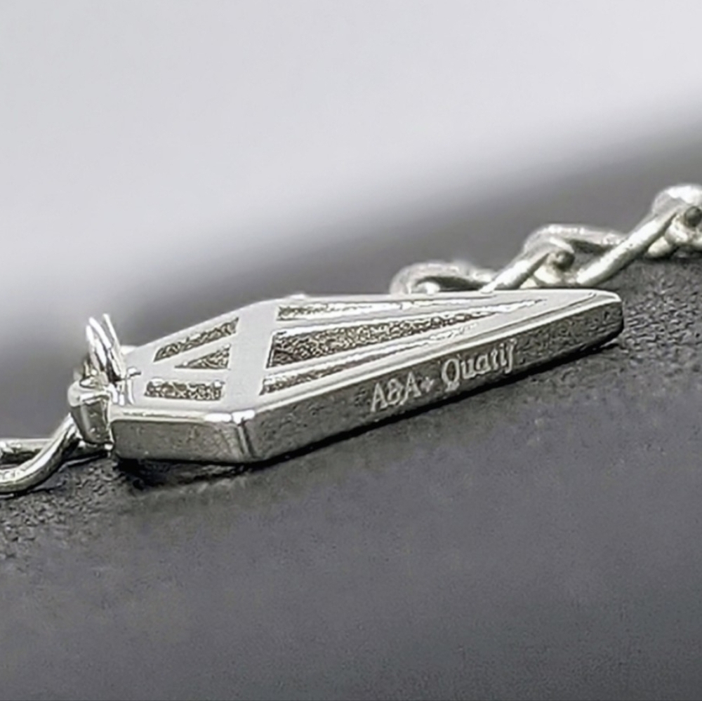 Vintage 3mm Italian 925 Sterling Silver Herringbone Necklace Adj. 18-20" - Picture 8 of 9